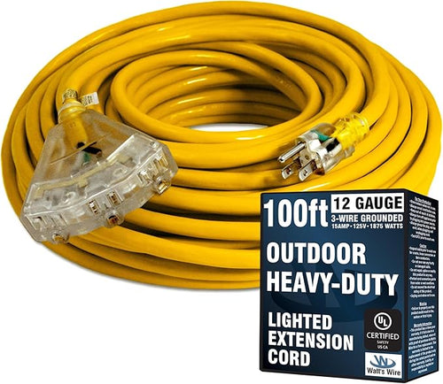 100 ft Outdoor Extension Cord Waterproof by WattsWire