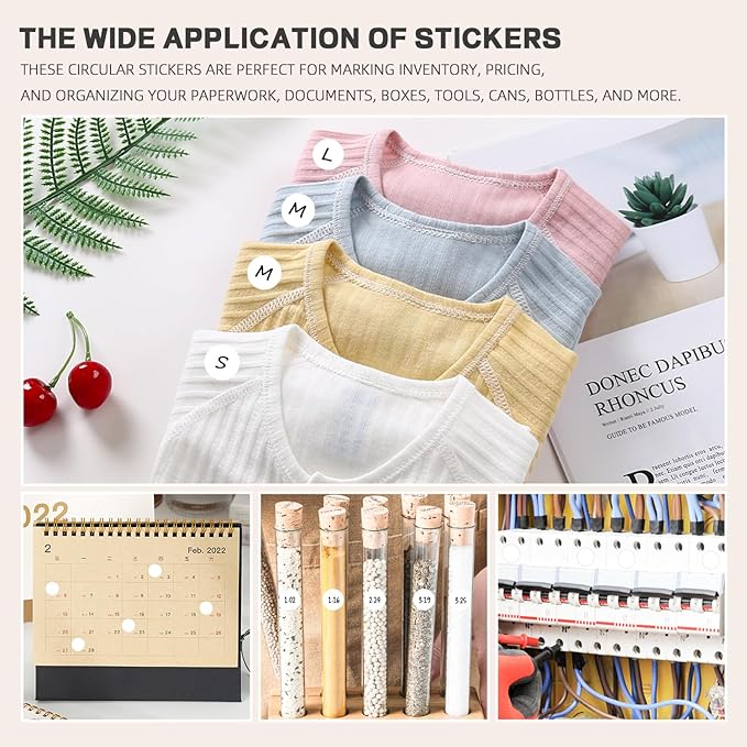 PARLAIM 1/2 Inch Round Adhesive Color-Code Dot Stickers, 500 Stickers Inventory - Image 6