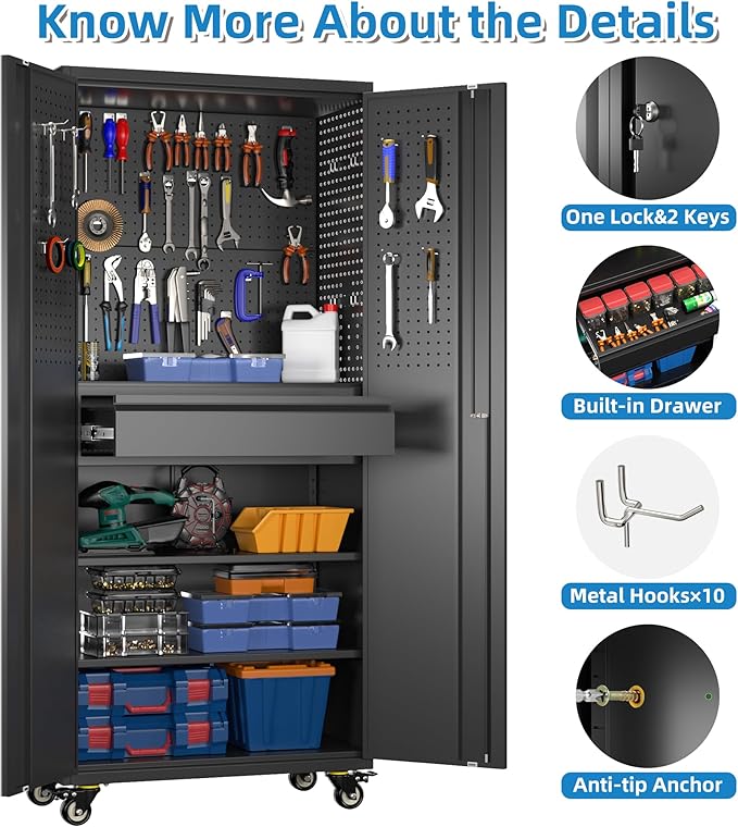 Aobabo 71" H Metal Storage Cabinet - Image 3