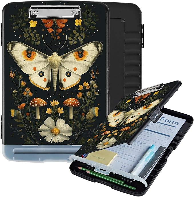 Clipboard with Storage Box & Pen Holder, Heavy Duty Clip Boards 8.5x11 by Unknown