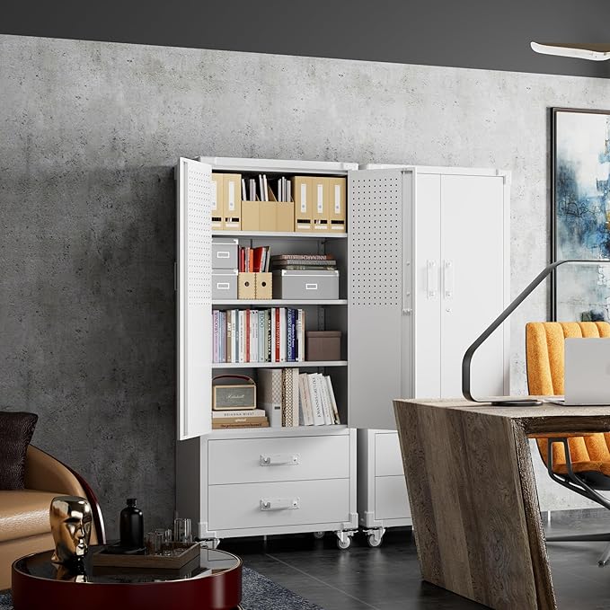 Aobabo Upgraded Metal Garage Storage Cabinet - Image 2