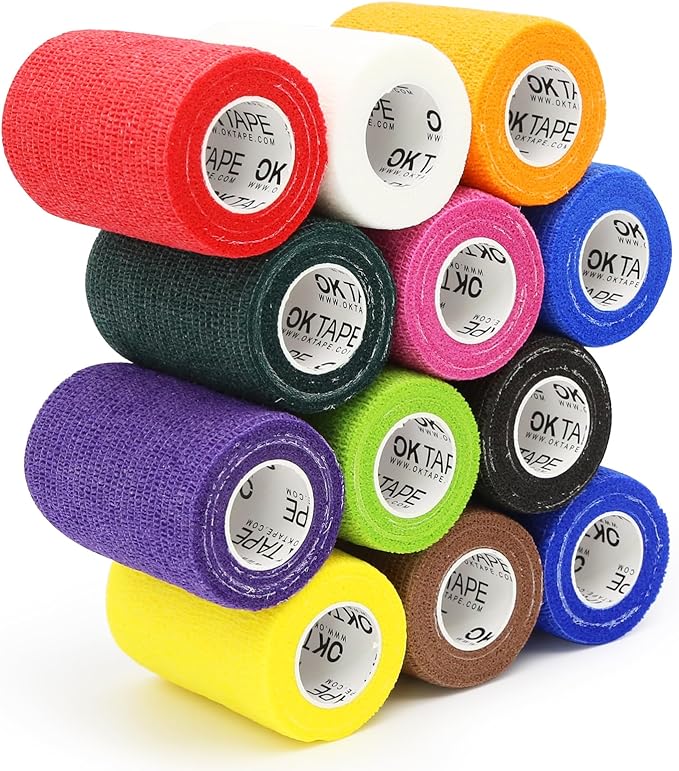 OK TAPE Self Adherent Cohesive Bandages Wrap by OKTAPE