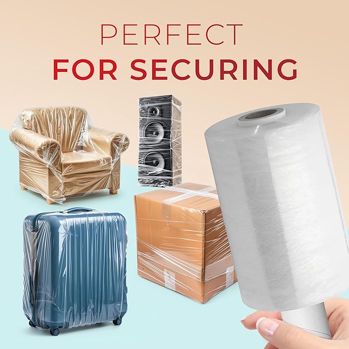 Shrink Wrap Roll for Moving | 80 Gauge 5" x 1000 FT Plastic Wraps for Packing | - Image 3
