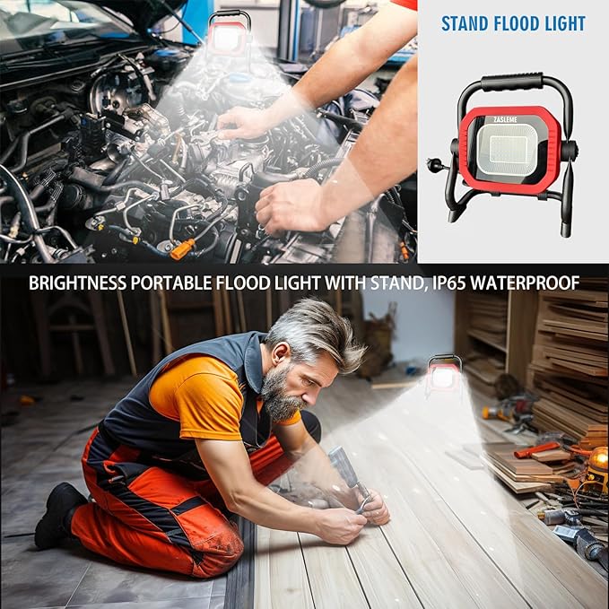 50W 7000LM LED Work Light with Adjustable Stand - Image 6