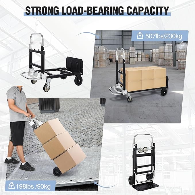 RedSwing Hand Truck Dolly Foldable, Folding Convertible Hand Truck - Image 3