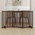 30" Height Tall Freestanding Pet Gate, Solid Wood Folding Safety Fence Wooden by Axeman