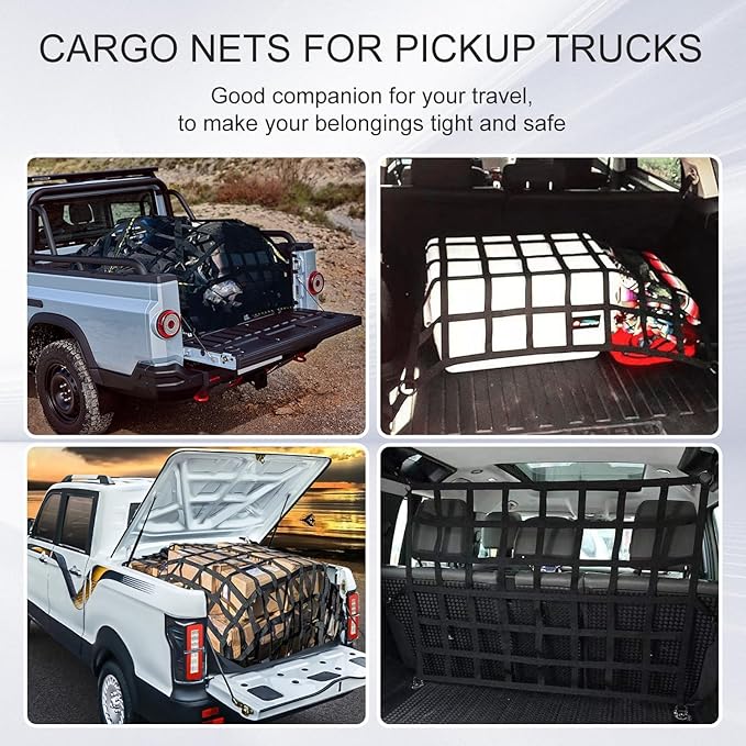 Cargo Net for Pickup Truck Bed, Heavy Duty 1100 lbs Capacity, Adjustable Cam - Image 7