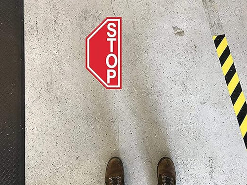 "Stop Left Side"- Durable Laminated Vinyl Floor Sign- Sign by Graphical - Image 2