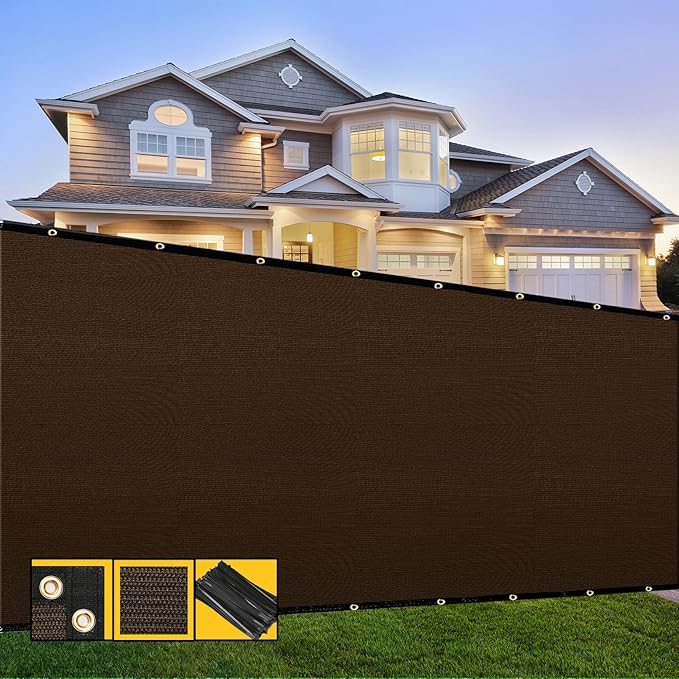 Customized 4' x 131' Brown Fence Privacy Screen, by SHADESPEARE