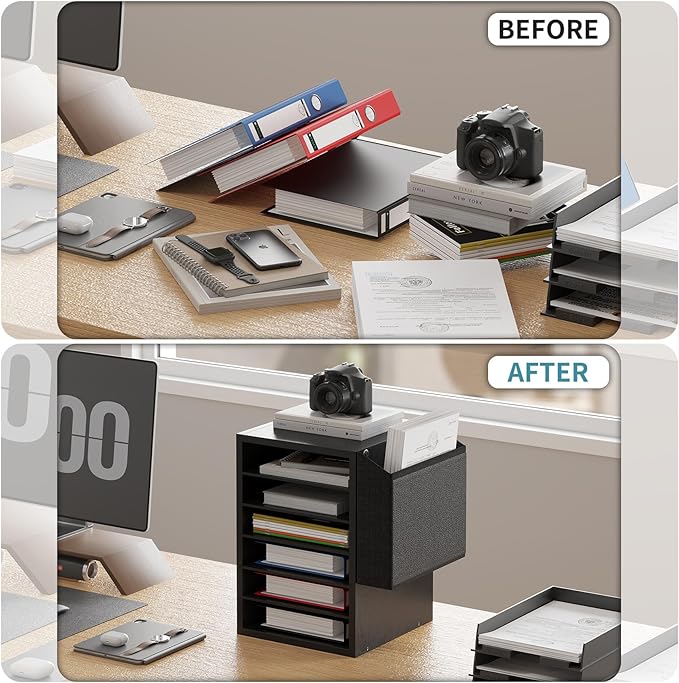 Literature Organization Paper Storage Slot, Office Desk File Organizer - Image 8