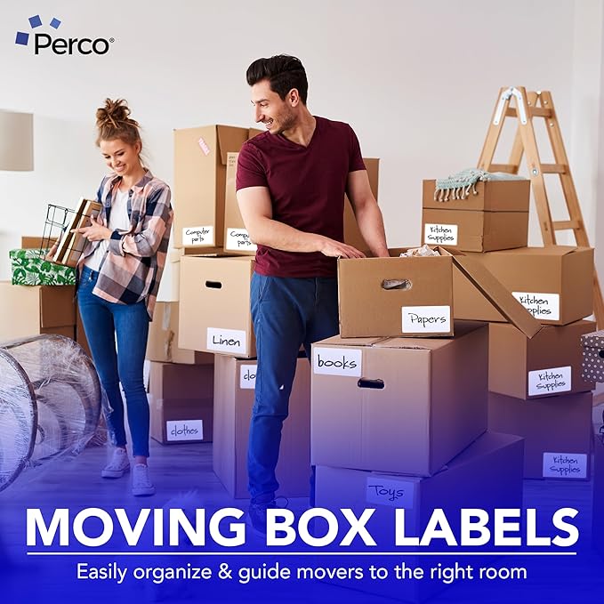 Perco White 3x5 Inch Perforated Sticker Labels — 150 Stickers Per Roll — - Image 3
