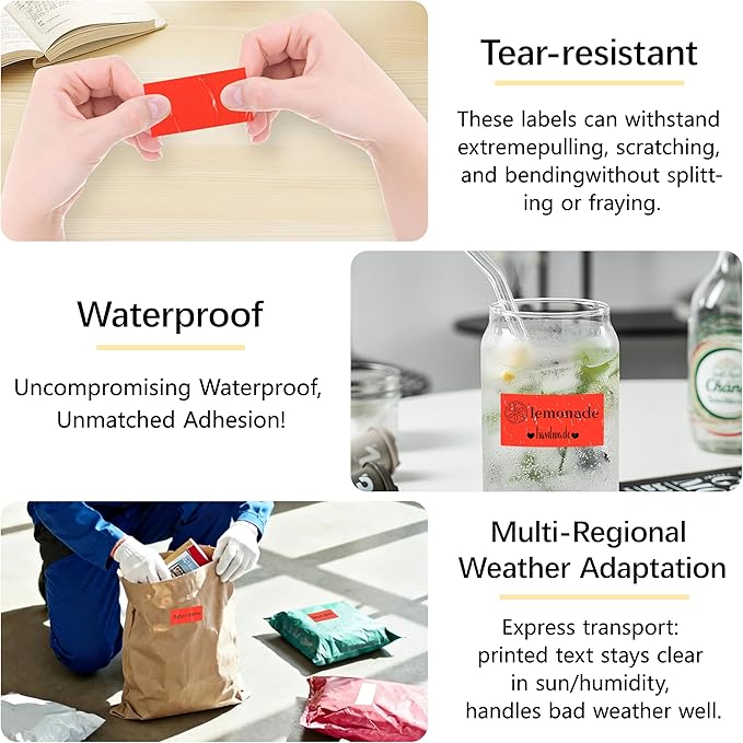 1X2 inch Label Stickers Roll for Thermal Printer 500PCS Colored Removable - Image 5