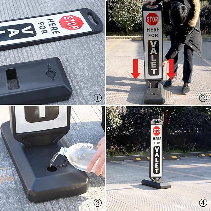 2 Pack 43" x 9.6" inch Double Sided Pedestrian Crosswalk Sign, 21.8" x 9.6" x - Image 8