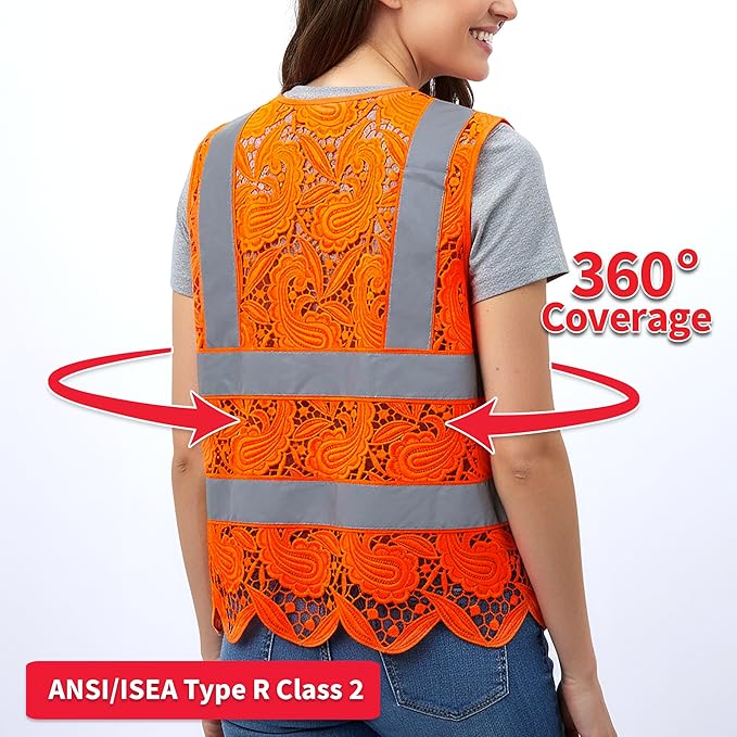 Lace-Mesh Safety Vest for Women & Men - Image 3