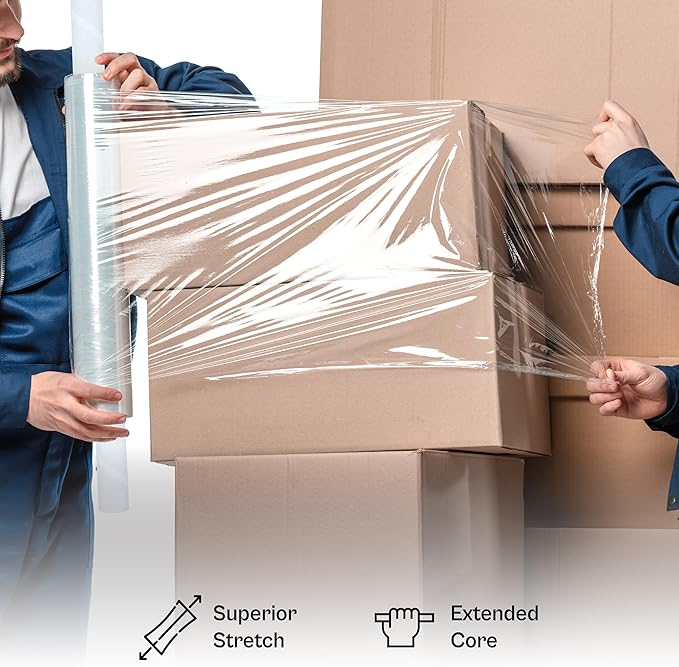 PSBM Stretch Wrap with Handles, 4 Pack, 10 Inch x 1000 Feet, 70 Gauge - Image 4