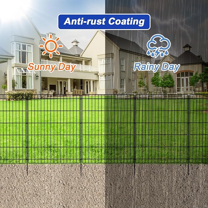INJOPEXI Garden Fence Outdoor 6 Panels 13ft×36in Decorative Garden Fences - Image 4