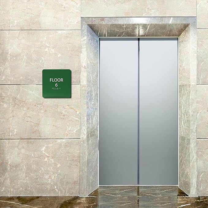 6" X6" Floor 6 Sign - Image 5