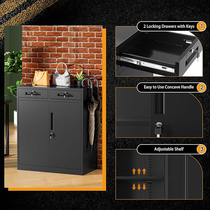 Greenvelly Metal Storage Cabinet - Image 3