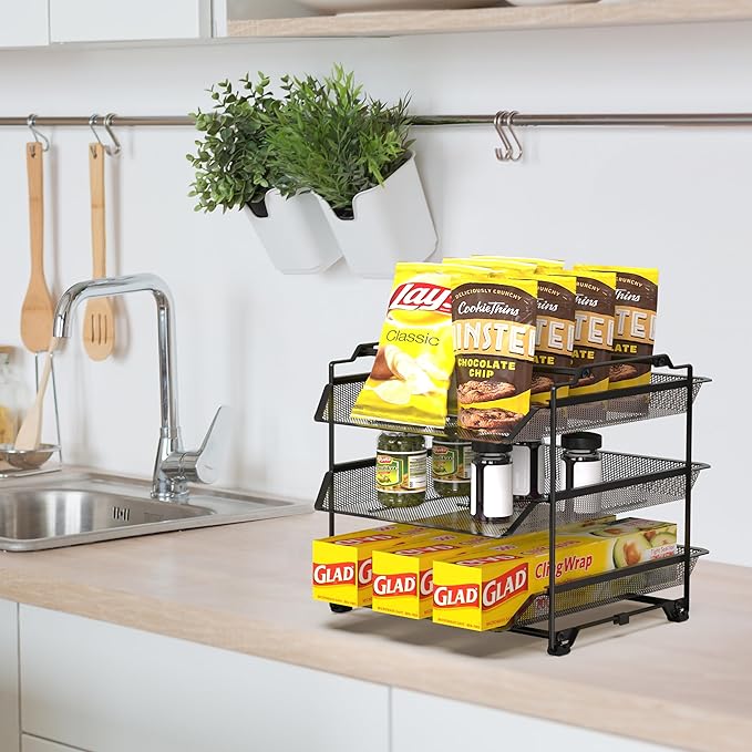 Deco Brothers Stackable Sliding Letter Tray Paper Organizer, 3 Tier - Image 4