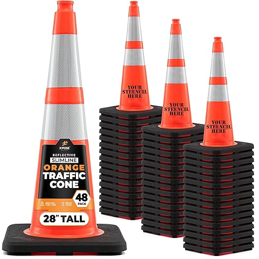 Xpose Safety 28 Inch Orange Slim Line Traffic Cones by XposeSafety