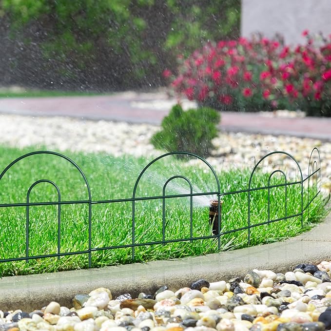 Decorative Garden Folding Border Fence, Metal Wire Edging Flower Fence Panel - Image 2