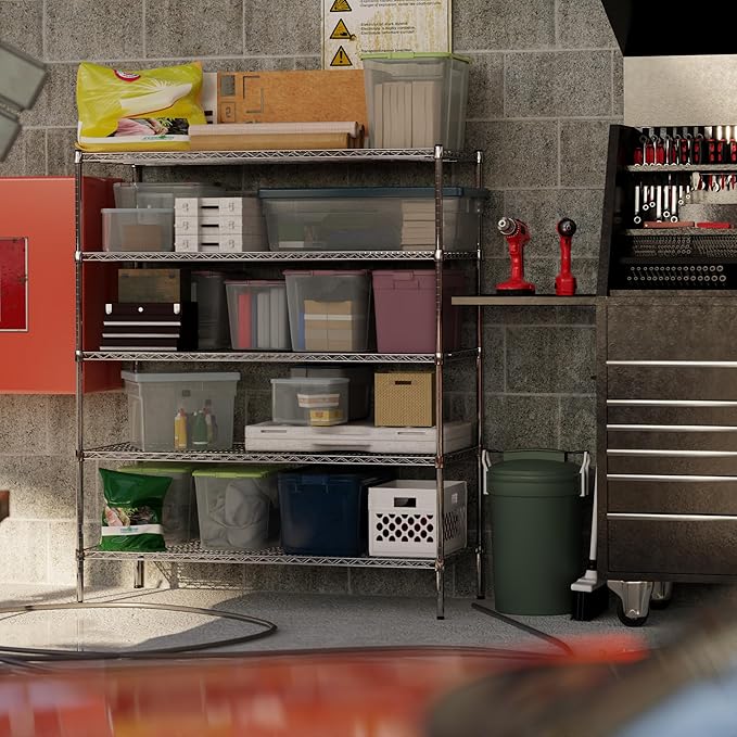 24" Deep x 54" Wide x 64" Height Wire Shelving Kit | 5-Tier | NSF Commercial - Image 8