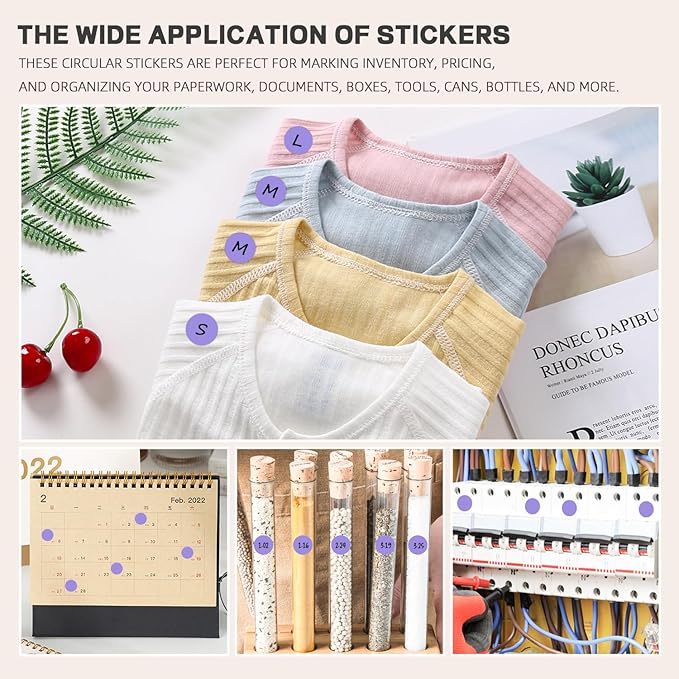 PARLAIM 1/2 Inch Round Adhesive Color-Code Dot Stickers, 500 Stickers Inventory - Image 6
