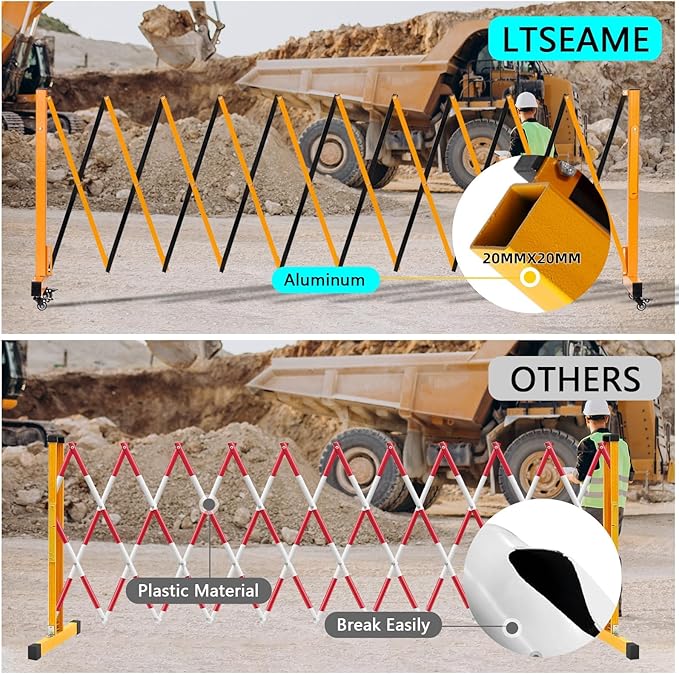 11FT Industrial Expandable Barricade Folding Security Gate - Image 5