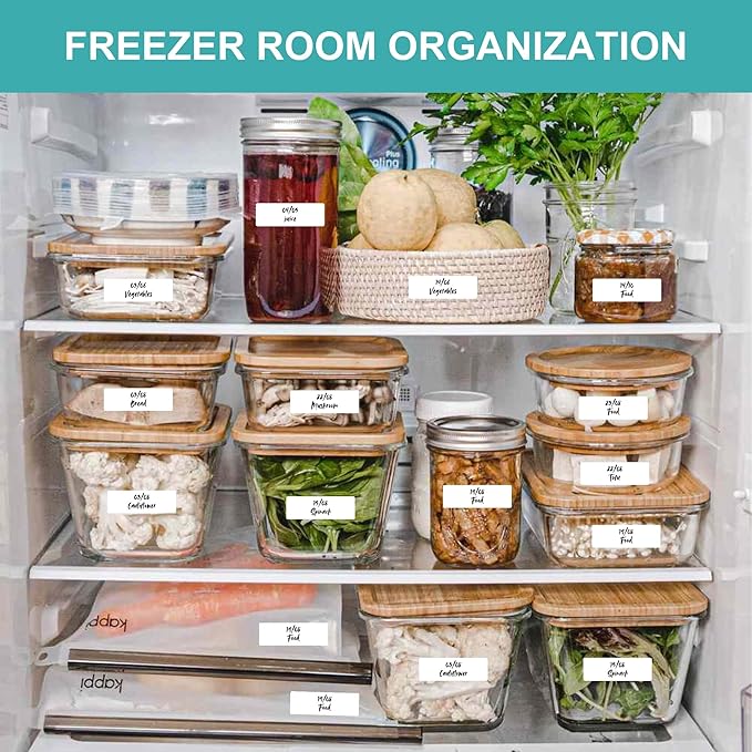 CATIFLIN 600 Blank Removable Freezer Label Stickers, 1”x3” Waterproof Adhesive - Image 3