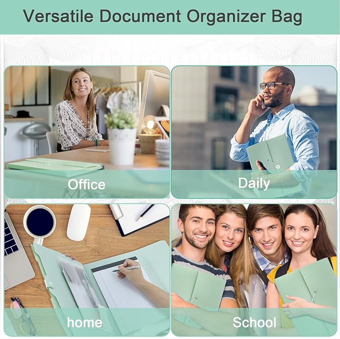 Green Expandable File Folders - Image 6
