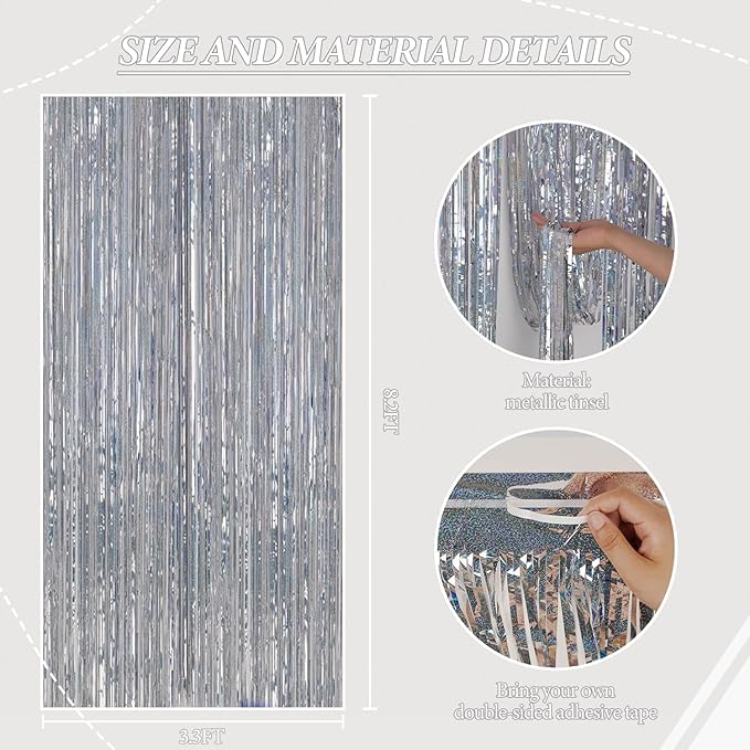 3 Pack Foil Fringe Backdrop - Image 3