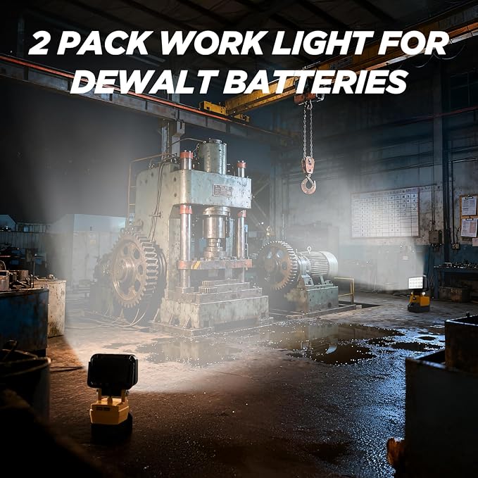 2Pack 6000 Lumen LED Work Light Compatible - Image 2