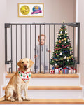 Cumbor 29.2–43" Baby Gate for Stairs, Wall-Mounted, Expandable No Bottom Bar by Cumbor