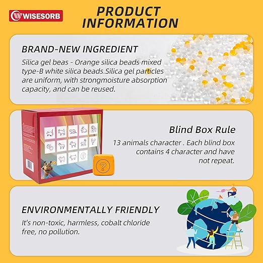 8Pcs 200g Desiccant Dehumidifier Bags, Rechargeable Indicating Silica Gel Beads - Image 2
