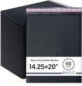 Black 14.25x20 Inch Poly Bubble Mailers #7 | Self Seal Large Padded Envelopes | by BAYLUE