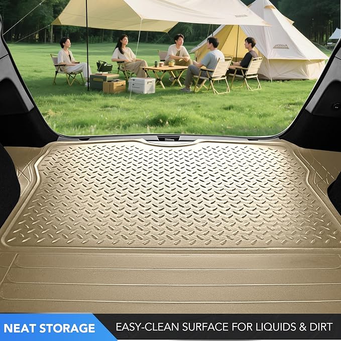 PIC AUTO Trunk Cargo Liner, Heavy Duty Rubber Floor Mats, Trimmable to Fit - Image 2