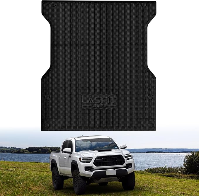 LASFIT Bed Mat for Toyota 2024-2026 Tacoma Truck Bed, All Weather 5 ft Rubber by LASFIT