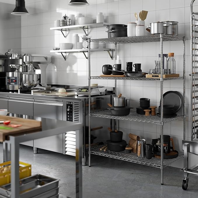 24" Deep x 42" Wide x 64" Height Wire Shelving Kit | 4-Tier | NSF Commercial - Image 5