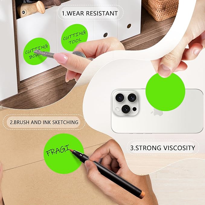 2 Inch Light Green Circle Stickers 500 Pcs, Permanent Color Coding Dots - Image 3