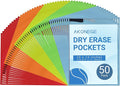 AKONEGE 50 Pack Oversized Dry Erase Pocket Sleeves by AKONEGE