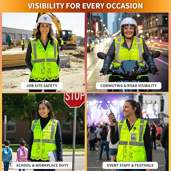 Lace-Mesh Safety Vest for Women & Men - Image 8