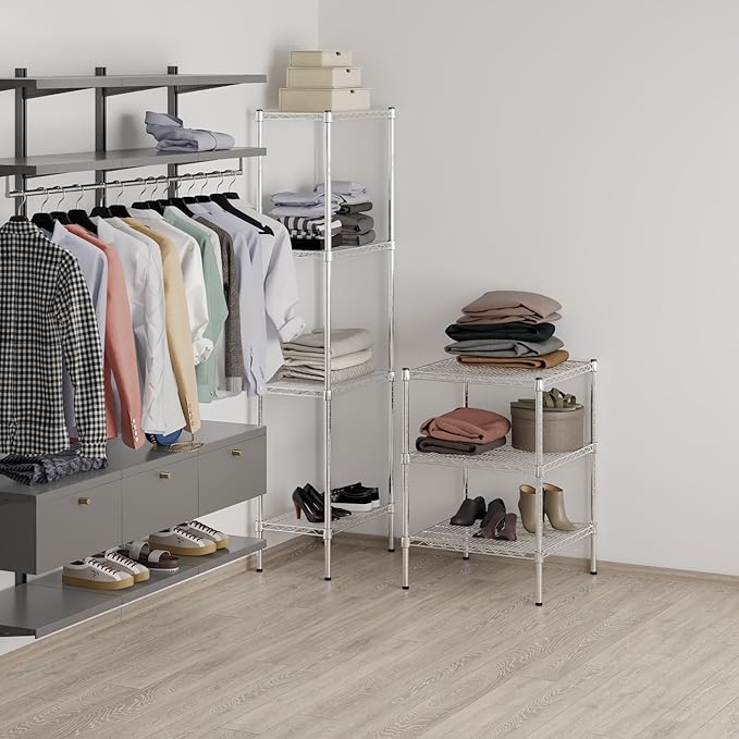 24" Deep x 24" Wide x 34" Height Wire Shelving Kit | 3-Tier | NSF Commercial - Image 7