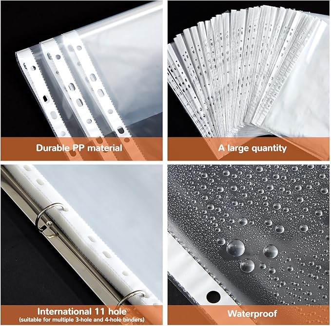 200 Pcs 8.5 x 14 Legal Size Heavyweight Clear Sheet Protectors, Heavy Duty - Image 3