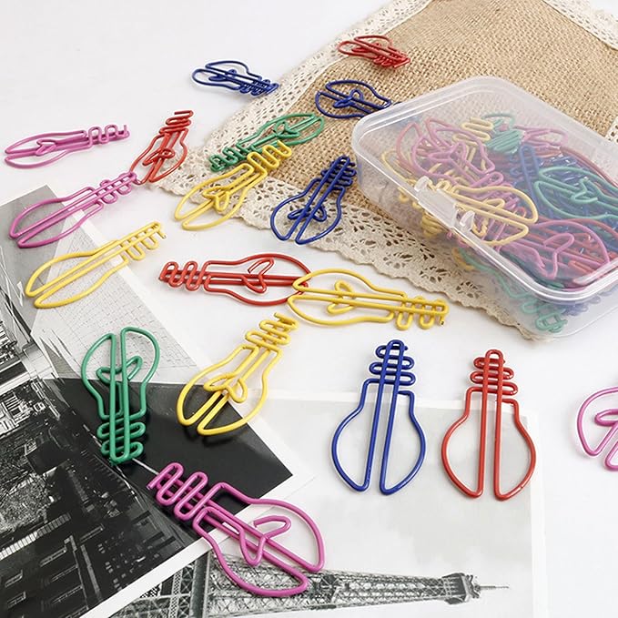30Pieces Small Paperclips Light Bulb Paper Clip Metal Bookmarks Office Supplies - Image 6