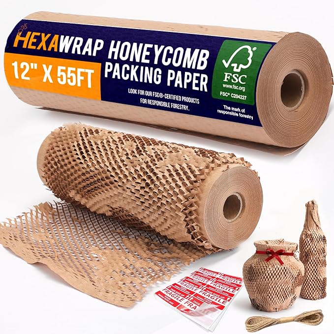 Honeycomb Packing Paper 12" x 55ft by Hexawrap