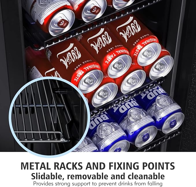 Tylza Beverage Refrigerator 15 Inch Wide, Mini Fridge Stainless Steel Under - Image 7
