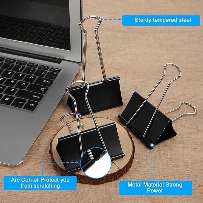 15pcs Extra Large Binder Clips 5.7 × 3 Inch Binder Clips Big Paper Clip Clamps - Image 3