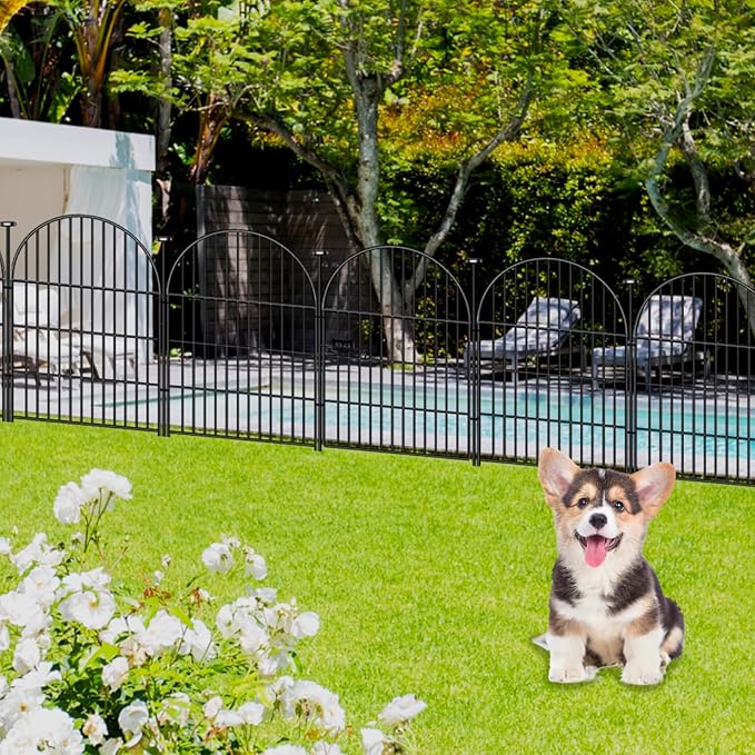 Tall Garden Fence Animal Barrier, 32 in x8.8 Ft 4 Panels Garden Fence - Image 7