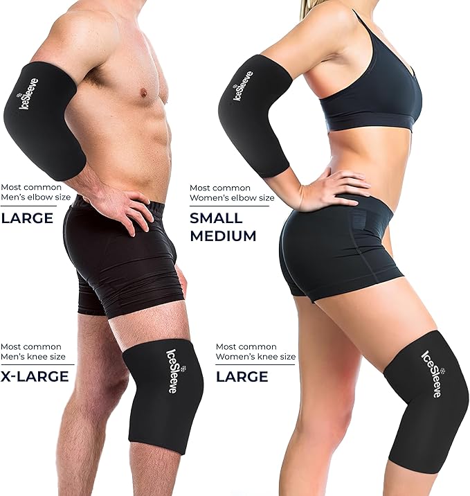 IceSleeve Elbow & Knee Ice Pack Wrap, Reusable Ice Sleeve - Image 3