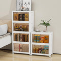 Storage Bins with 2 Lids and Wheels, 270QT-45QT*6Tier Collapsible Bathroom by Unknown
